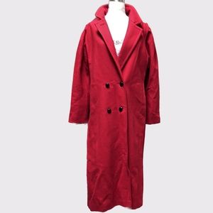 Miss New Yorker Vintage Red Doble Breasted Long Coat